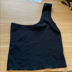 Off the shoulder crop top black